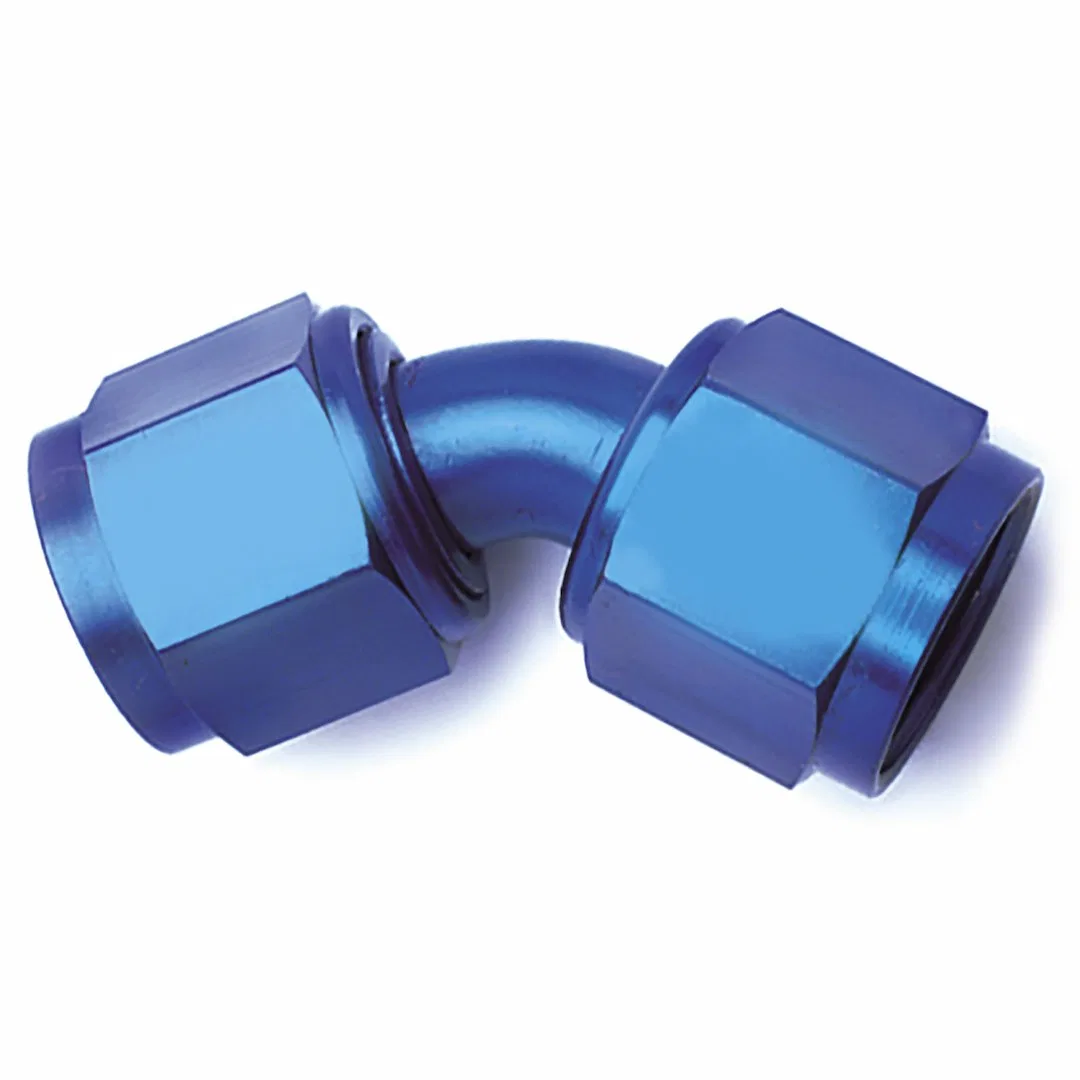 560845BK – SPEEDFX Coupler Fitting, 45 Degree Swivel Coupler -8AN Anodized Black Aluminum Single
